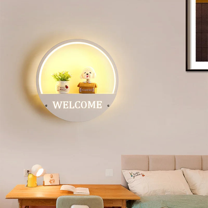 Creative LED Night Light Wall Lamp for Children's Room