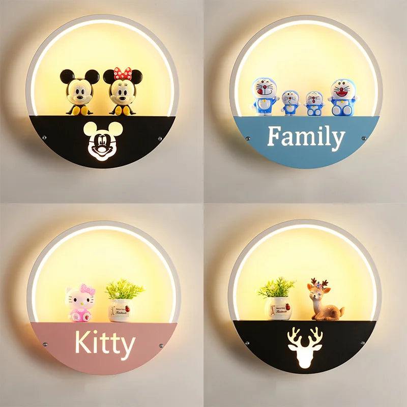 Creative LED Night Light Wall Lamp for Children's Room