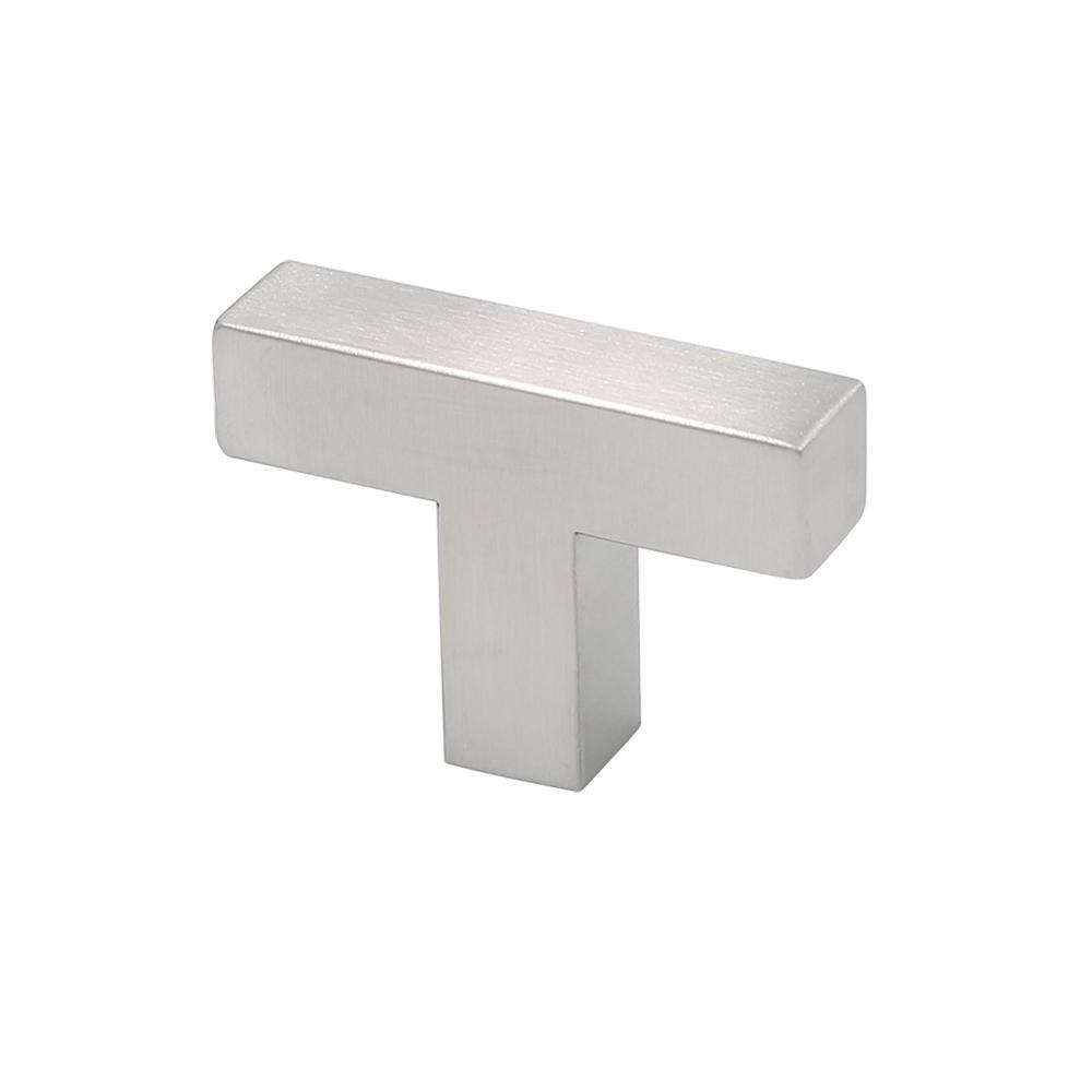 Brushed Nickel Stainless Steel Cabinet Pulls - Square Design