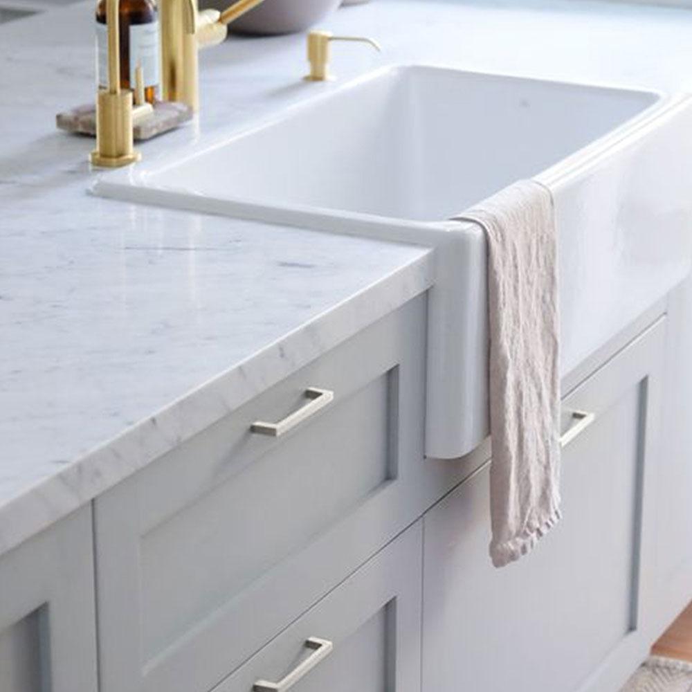 Brushed Nickel Stainless Steel Cabinet Pulls - Square Design
