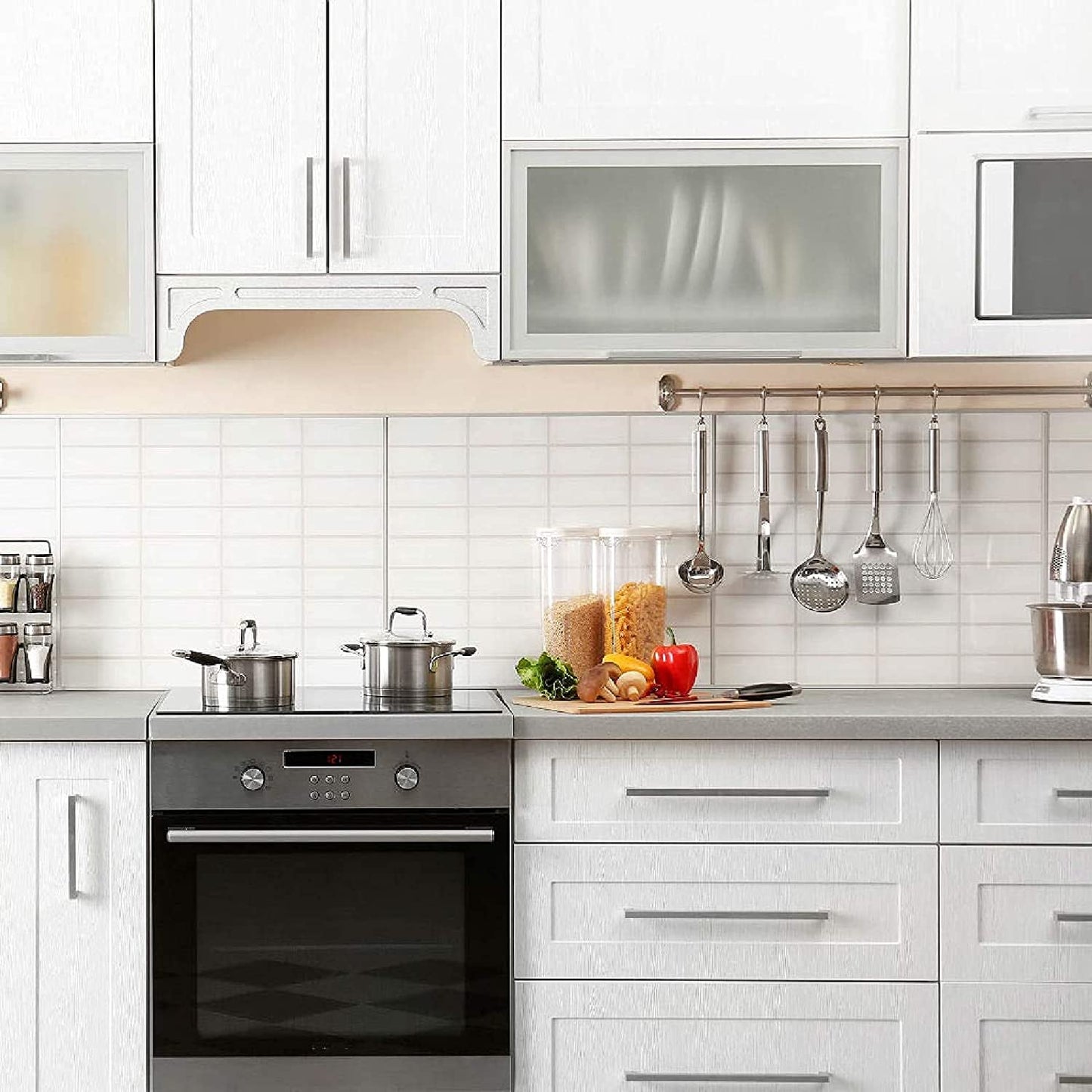 Brushed Nickel Stainless Steel Cabinet Pulls - Square Design