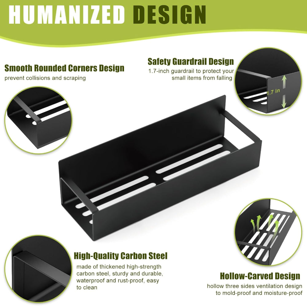 Magnetic Carbon Steel Refrigerator Spice Organizer Shelf