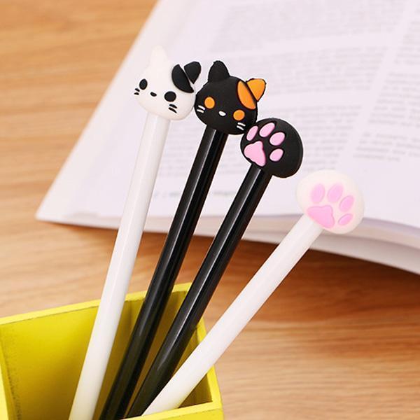 Kitten Head and Paw Gel Ink Pens