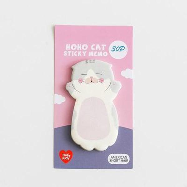 Kitty Sticky Note Memo Pad - 8 Cat Designs