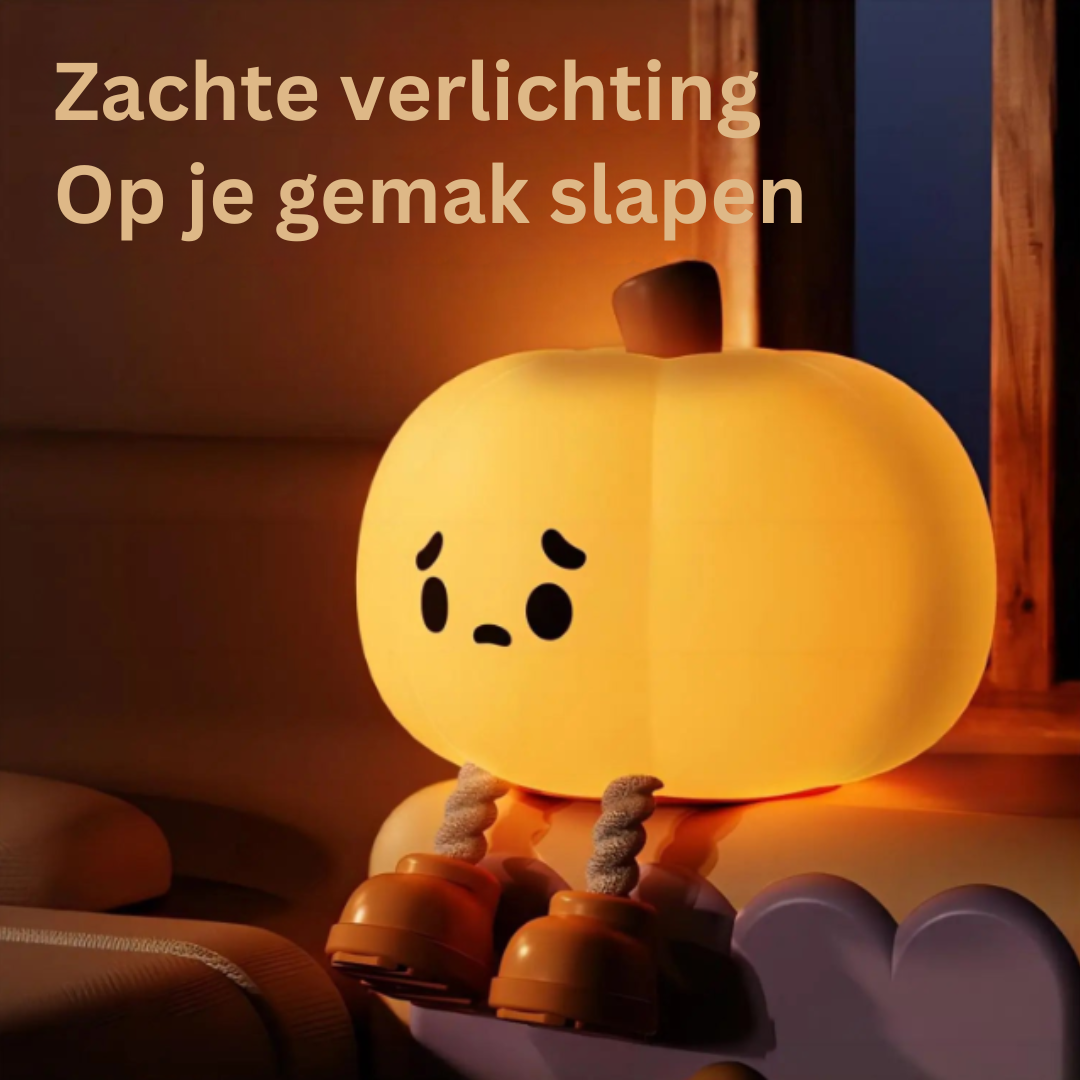 Rechargeable Pumpkin Night Light with Adjustable Brightness