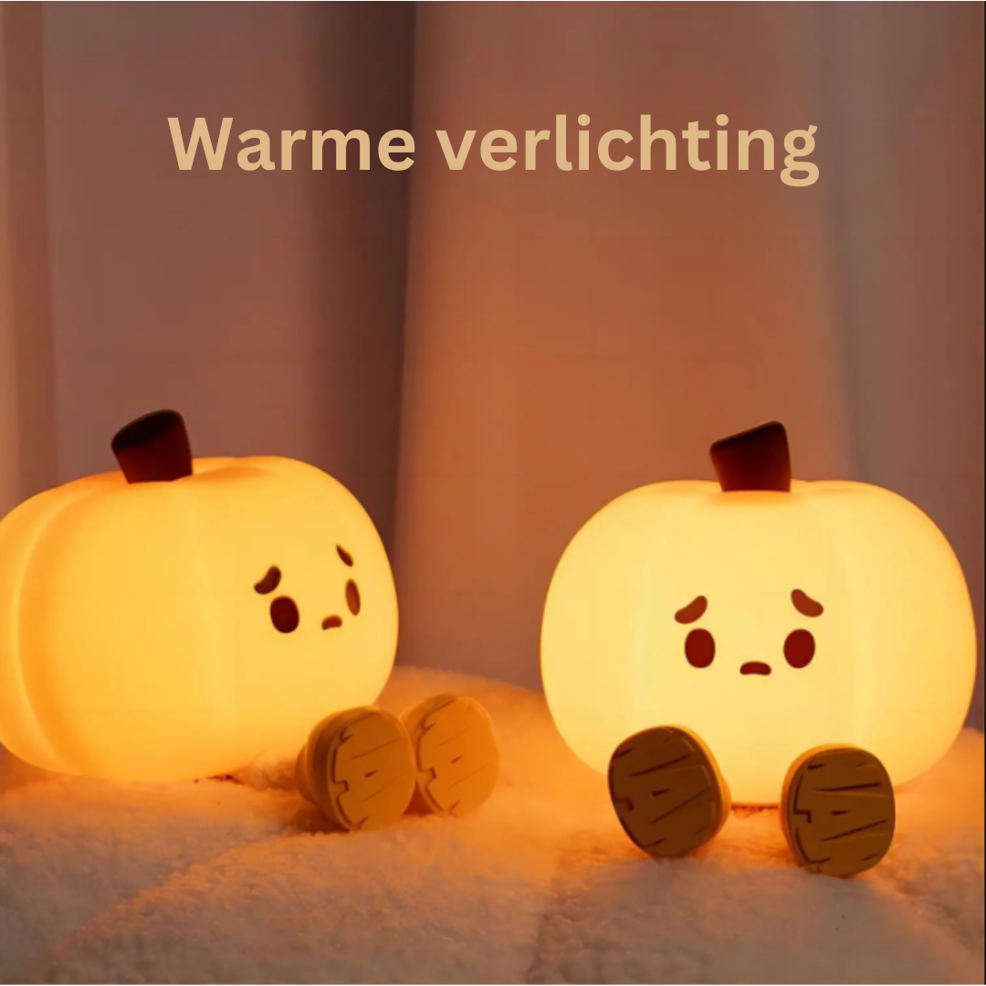 Rechargeable Pumpkin Night Light with Adjustable Brightness