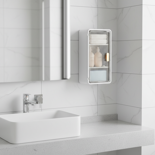 Waterproof Wall-Mounted Bathroom Organizer Box