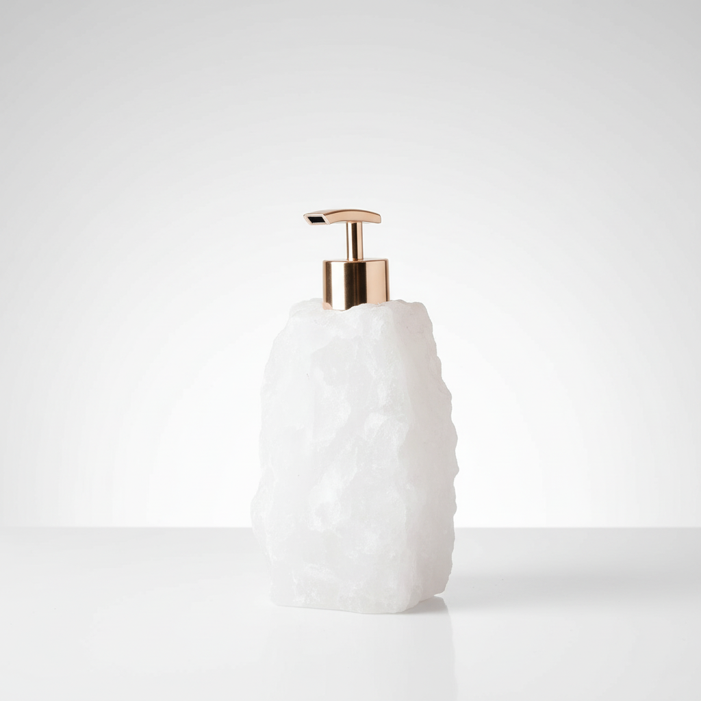 Compact Geometric Soap Dispenser with Gentle Pump