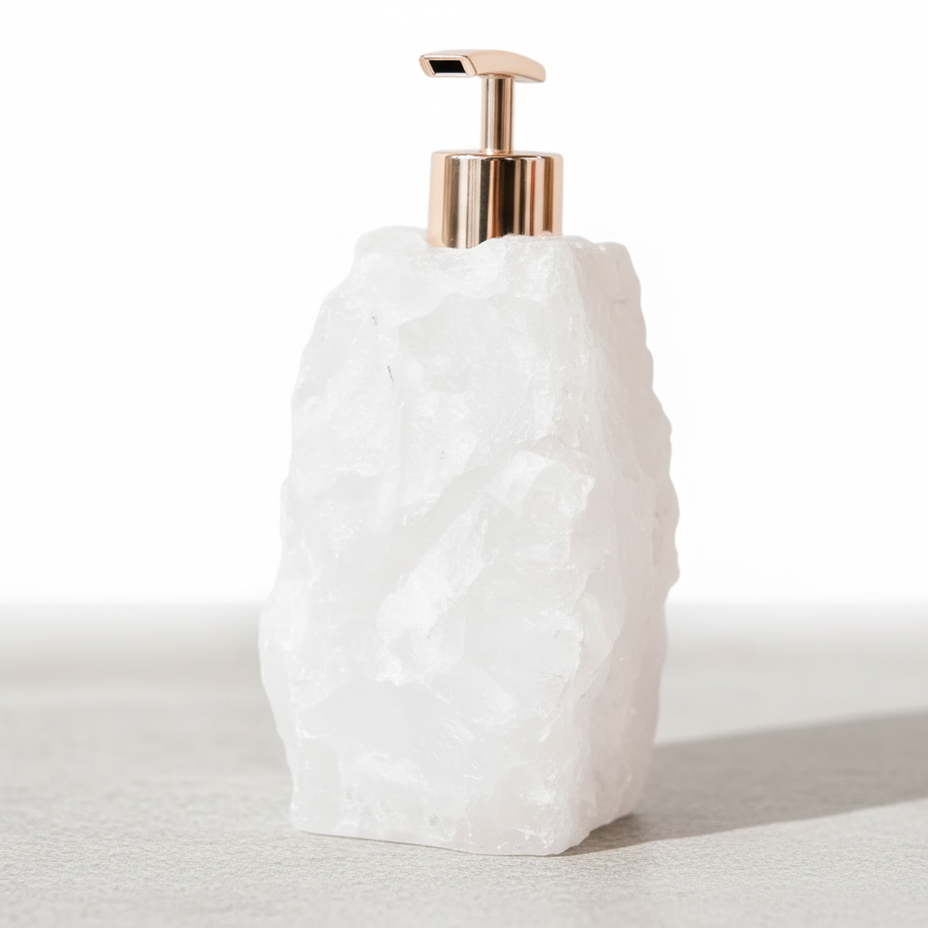 Compact Geometric Soap Dispenser with Gentle Pump