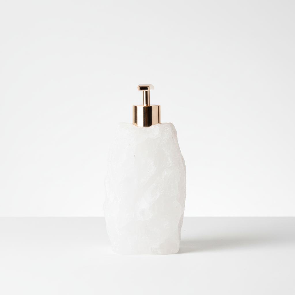 Compact Geometric Soap Dispenser with Gentle Pump