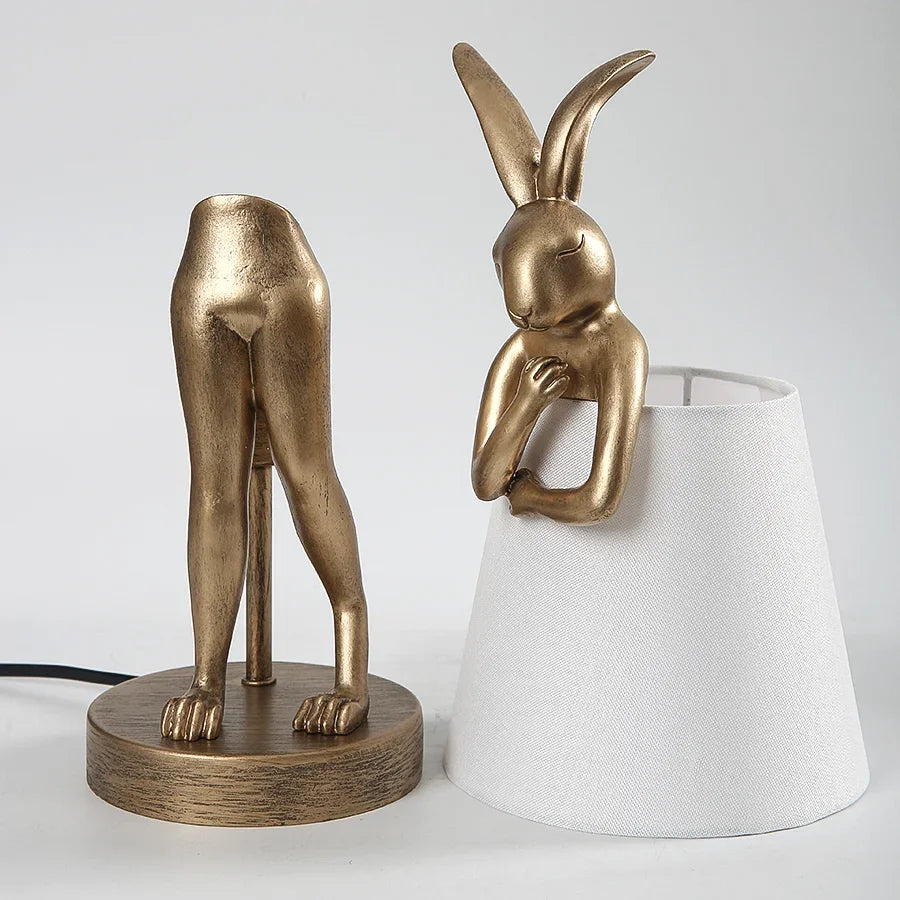 Dimmable Rabbit Table Lamp for Kids Room and Living Room