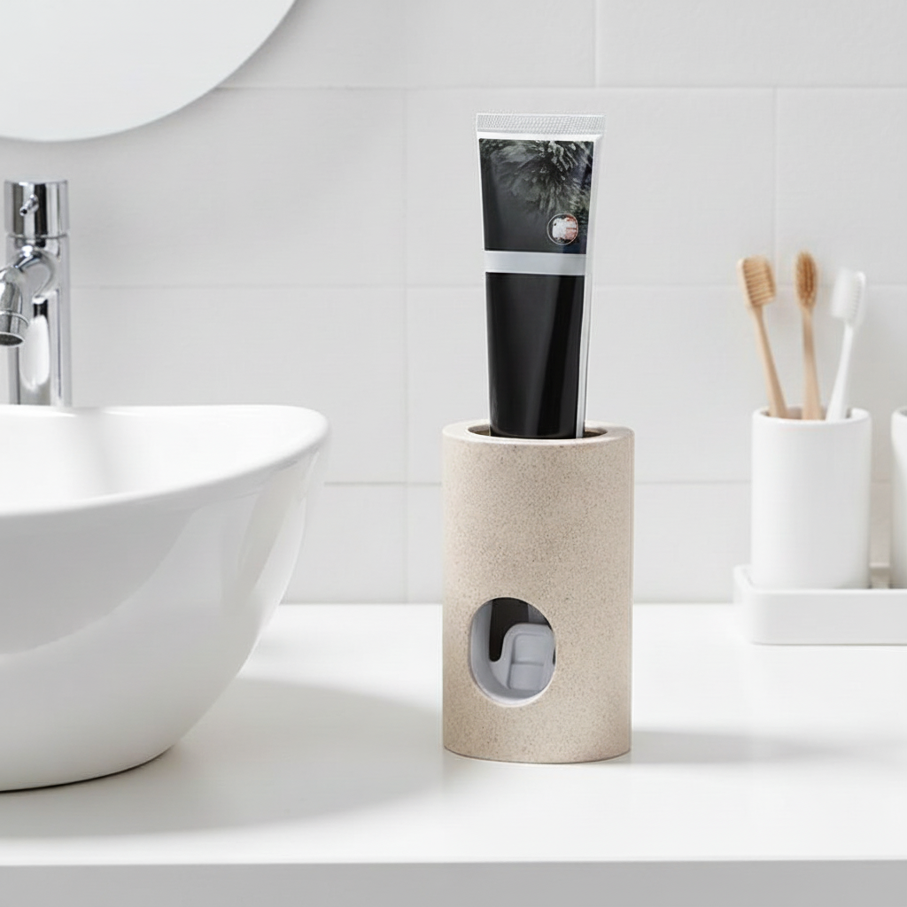 Contactless Vacuum Toothpaste Dispenser with Magnetic Cap