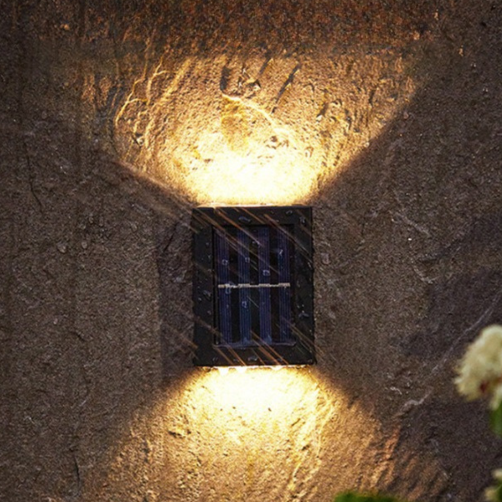 Wireless LED Solar Wall Lights with Dusk Sensor - Weather-Resistant Outdoor Lighting
