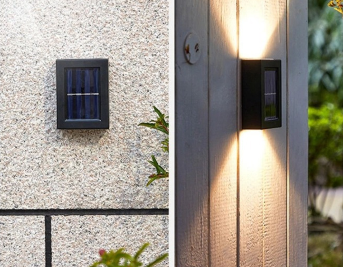 Wireless LED Solar Wall Lights with Dusk Sensor - Weather-Resistant Outdoor Lighting