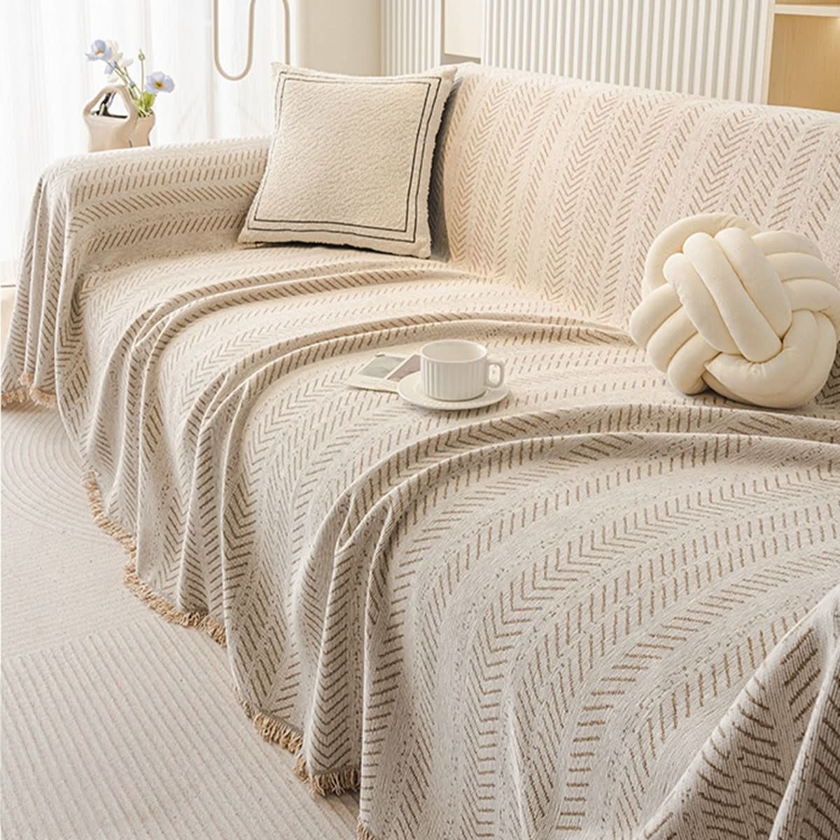Scratch-Resistant Machine Washable Chenille Sofa Cover