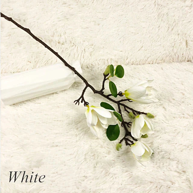 Lifelike Artificial Magnolia Branches for Home Decor