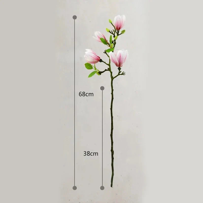 Lifelike Artificial Magnolia Branches for Home Decor