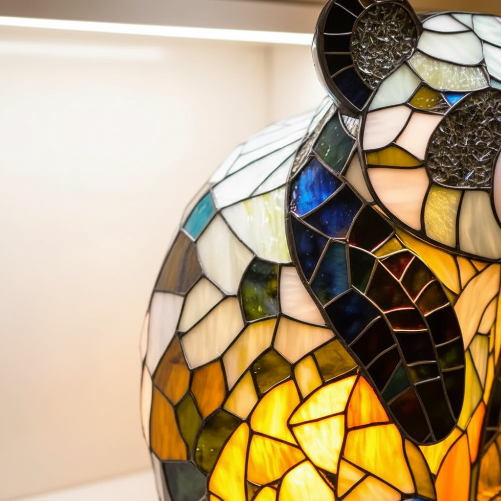 Artistic Stained Glass Animal Table Lamp
