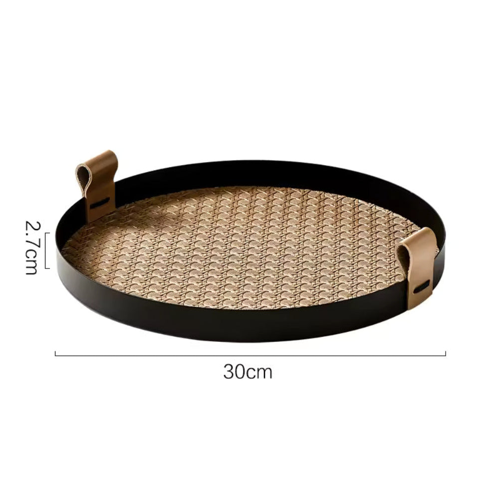 Nordic Rattan Weave Tray for Organizing