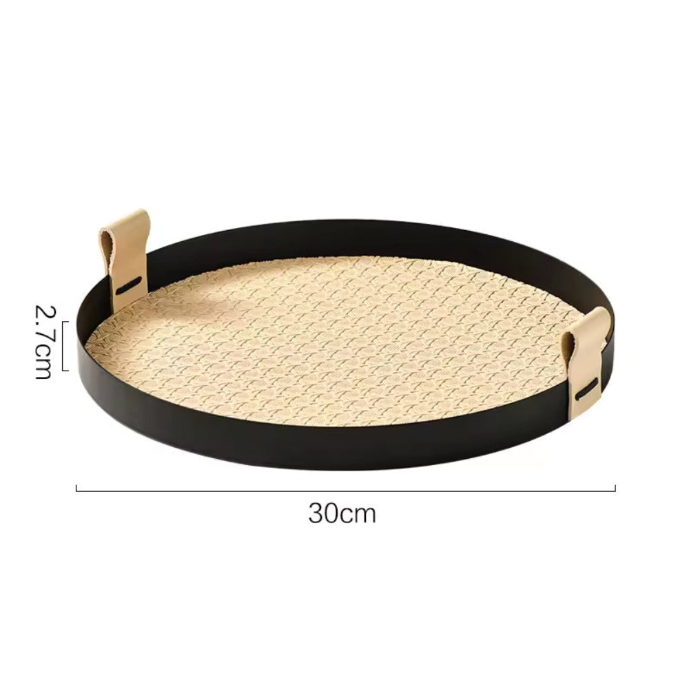Nordic Rattan Weave Tray for Organizing