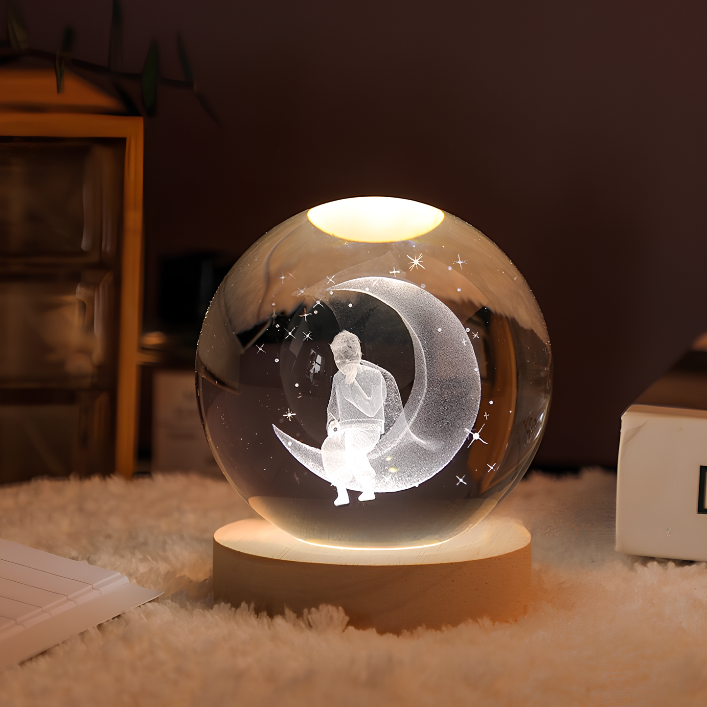Luminous Crystal Sphere LED Night Light