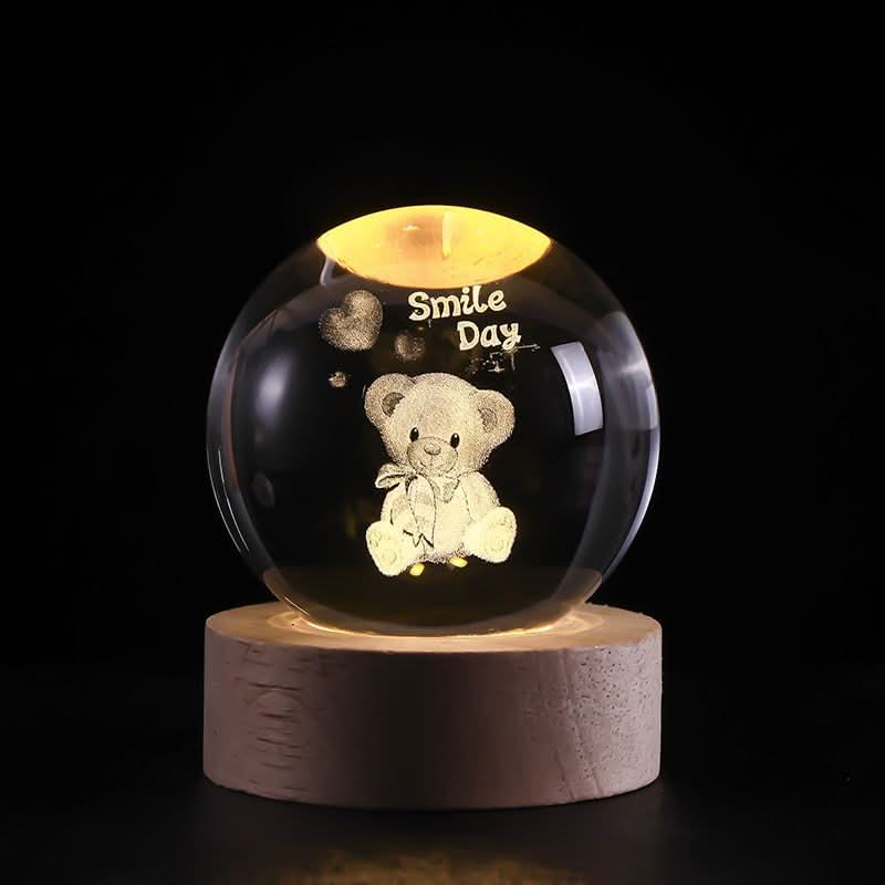 Luminous Crystal Sphere LED Night Light