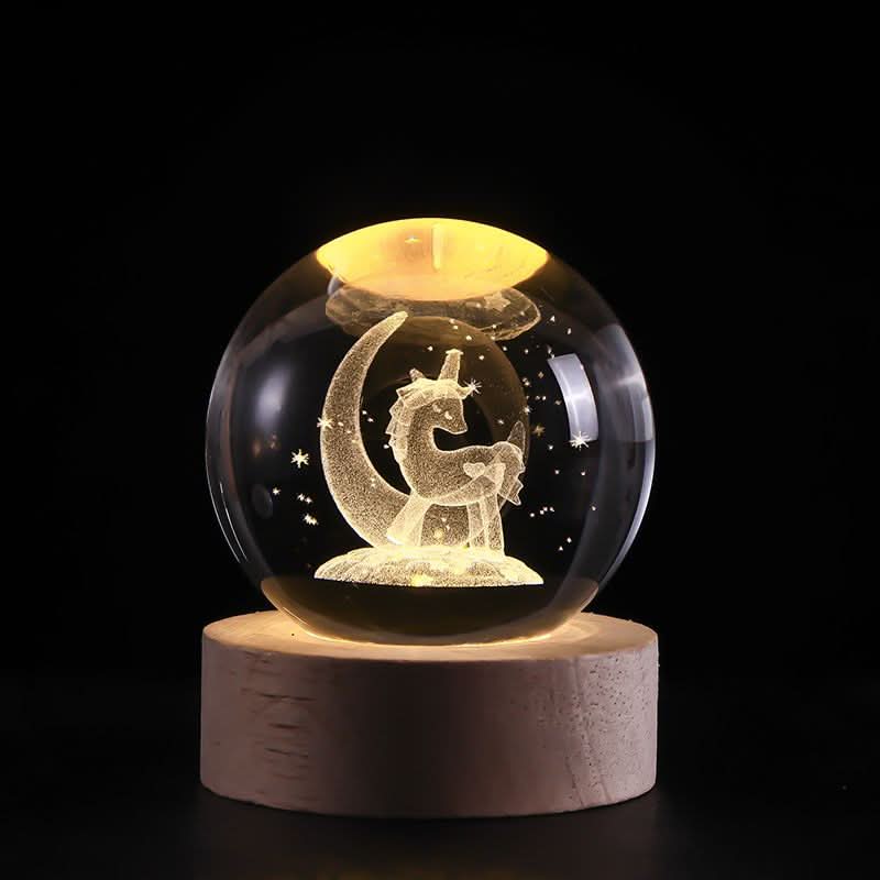 Luminous Crystal Sphere LED Night Light