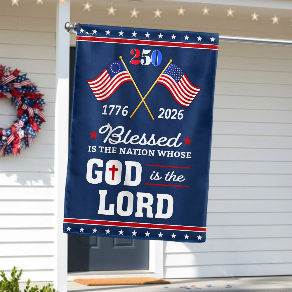 Patriotic 250th Anniversary American Flag - Double-Sided Canvas