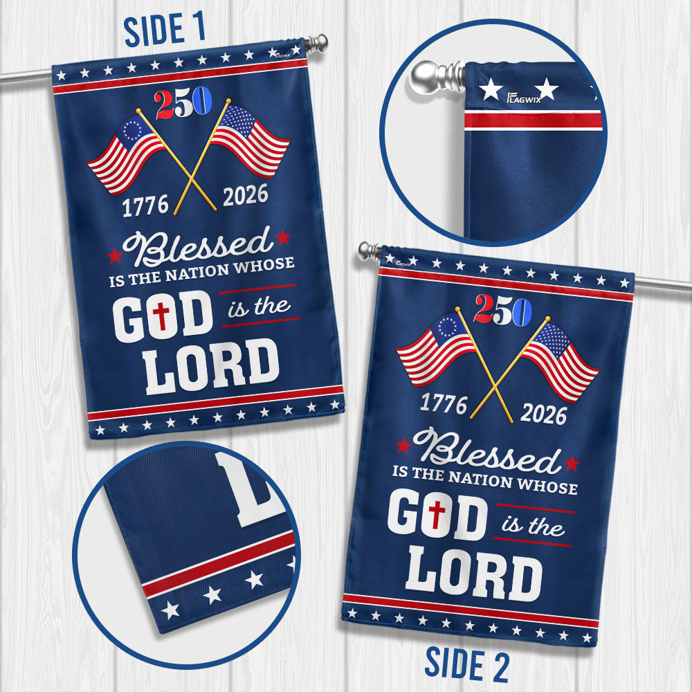 Patriotic 250th Anniversary American Flag - Double-Sided Canvas