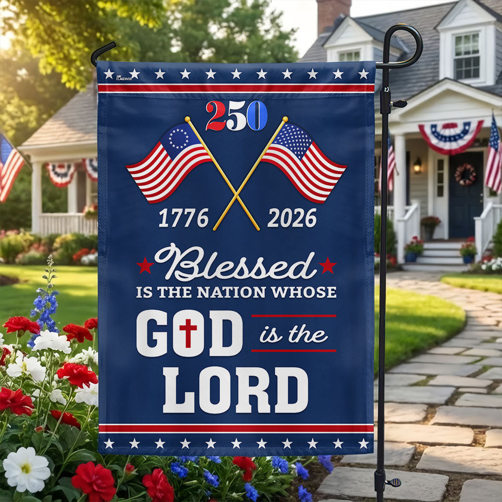 Patriotic 250th Anniversary American Flag - Double-Sided Canvas