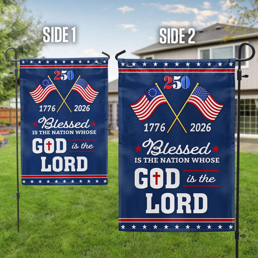 Patriotic 250th Anniversary American Flag - Double-Sided Canvas