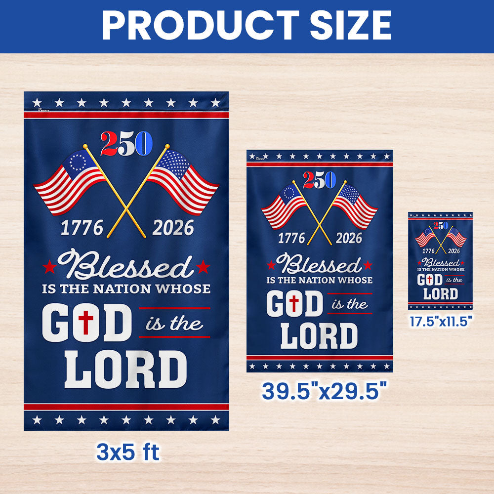 Patriotic 250th Anniversary American Flag - Double-Sided Canvas