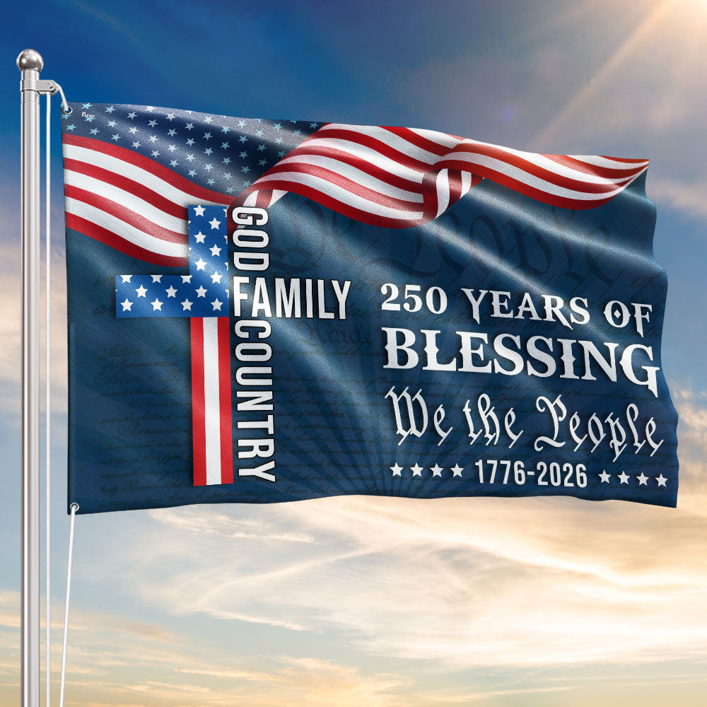 American Grommet Flag 250th Anniversary Canvas 3x5 ft