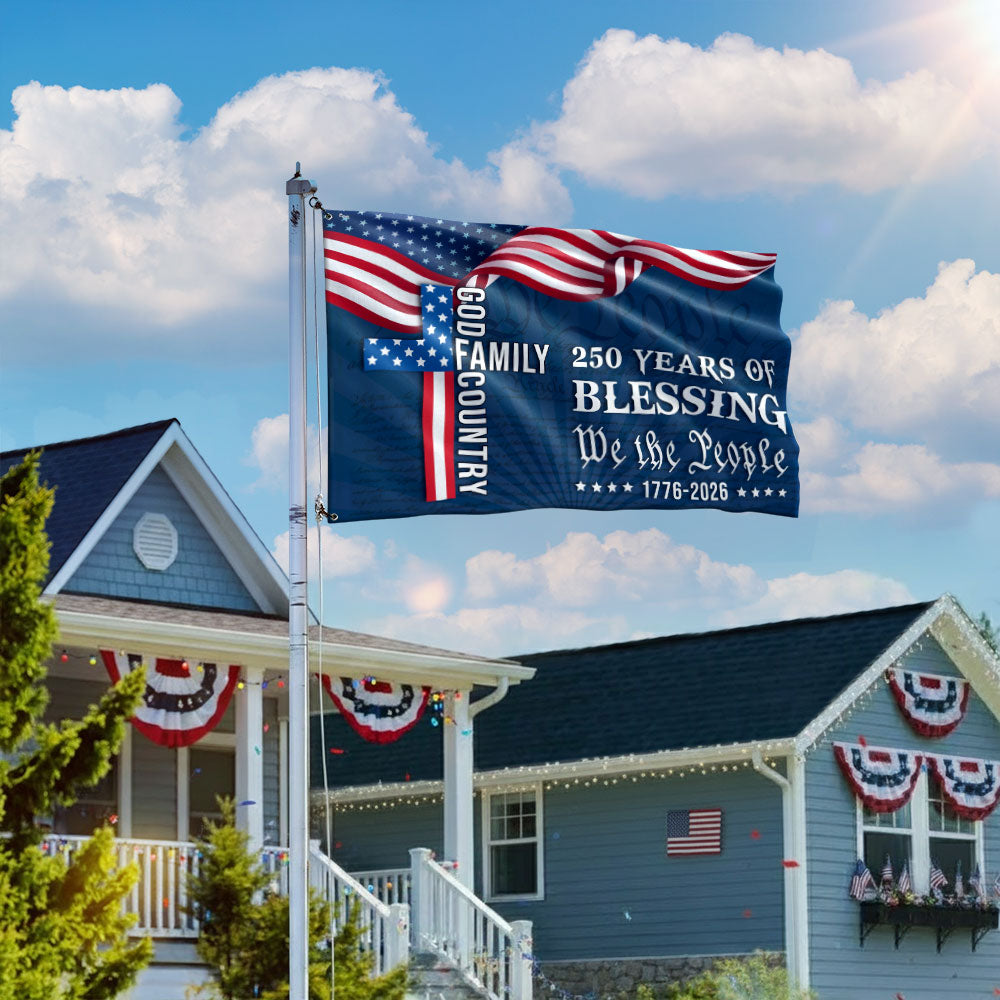 American Grommet Flag 250th Anniversary Canvas 3x5 ft