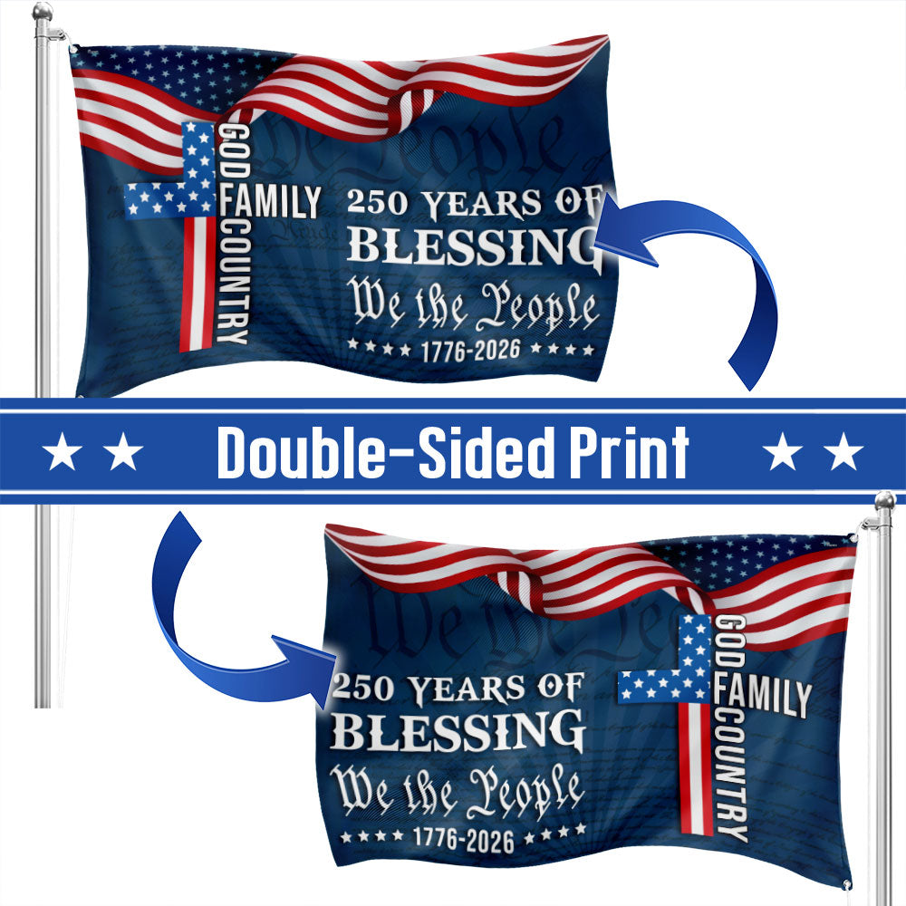 American Grommet Flag 250th Anniversary Canvas 3x5 ft