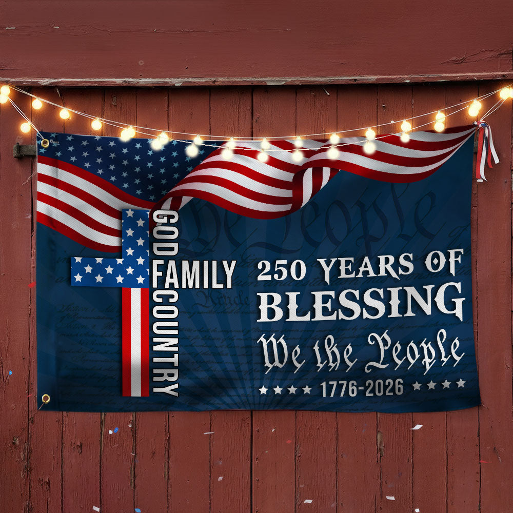 American Grommet Flag 250th Anniversary Canvas 3x5 ft