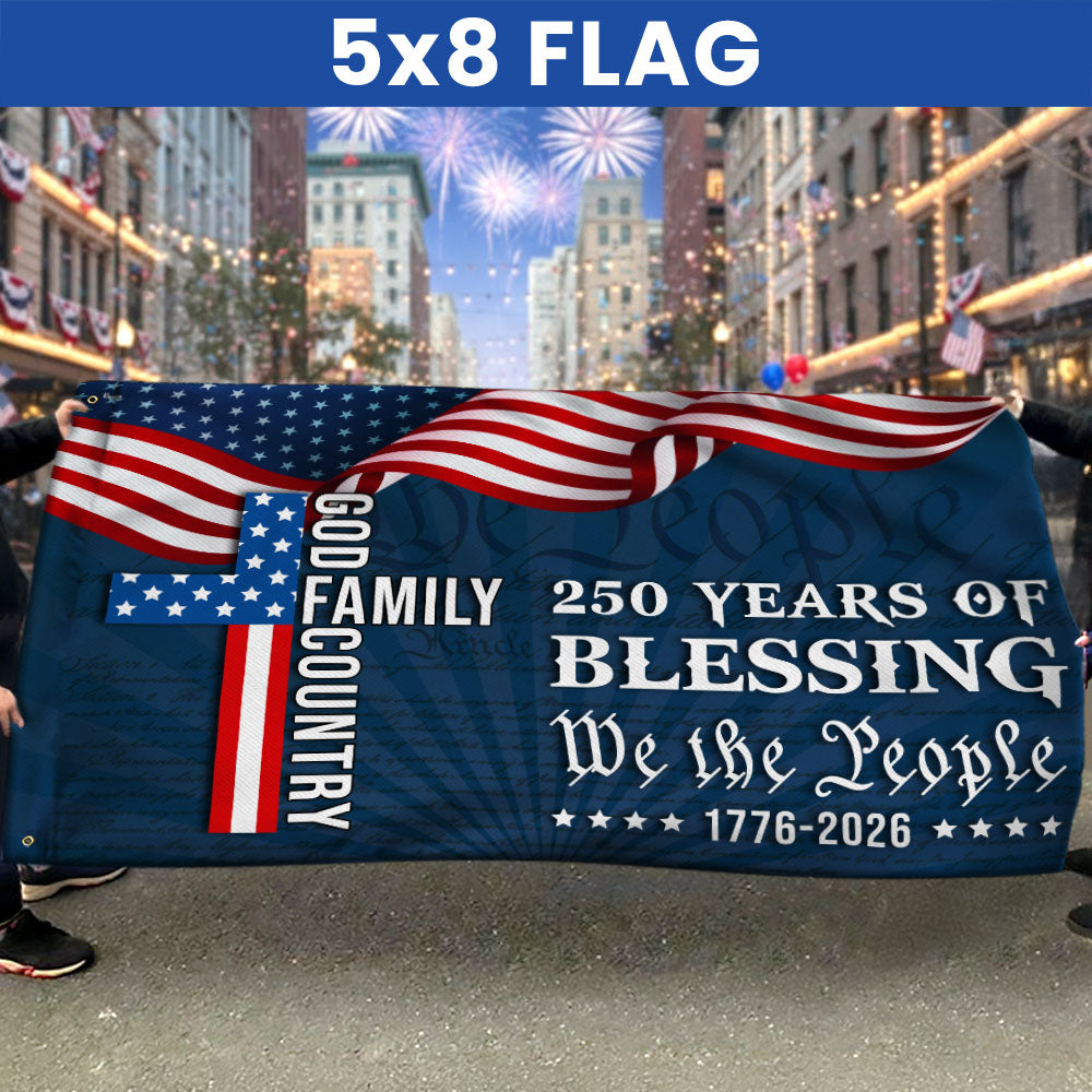 American Grommet Flag 250th Anniversary Canvas 3x5 ft