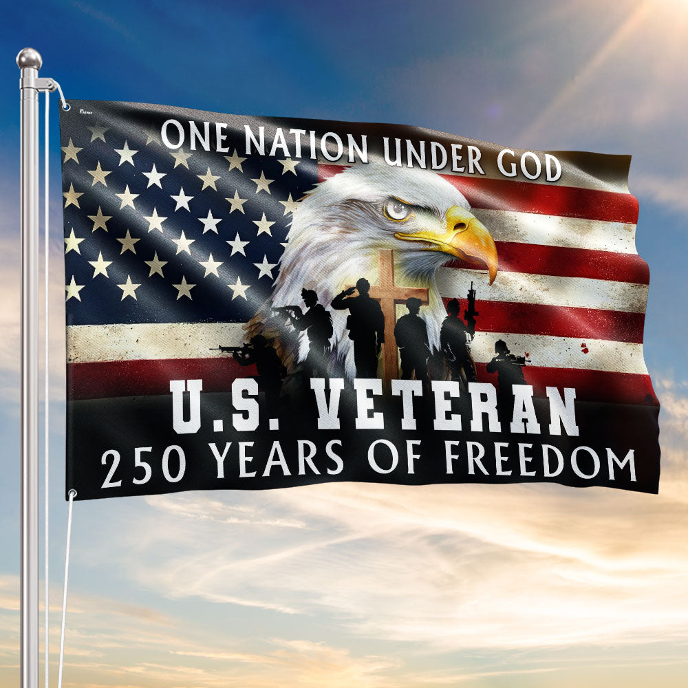 250th Anniversary US Flag with Grommets, Semiquincentennial 1776-2026, Double-Sided Canvas