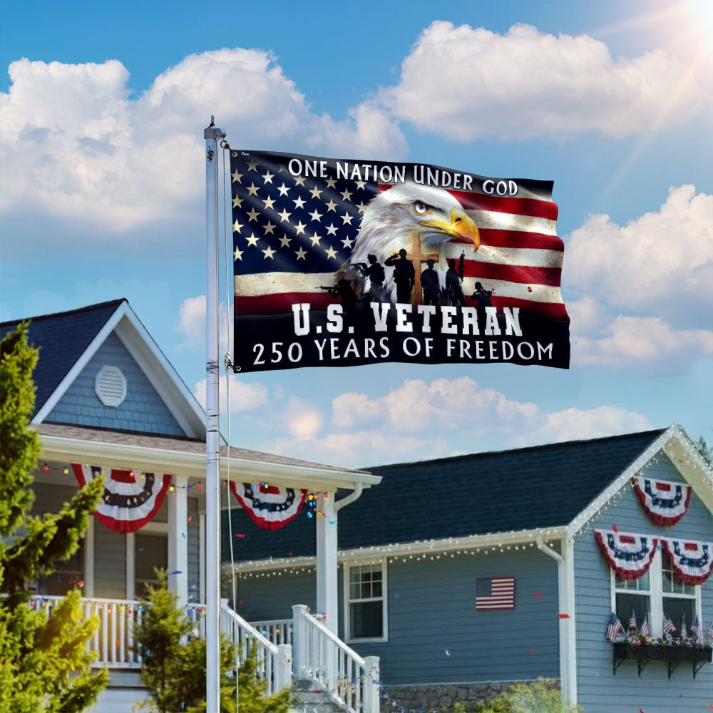 250th Anniversary US Flag with Grommets, Semiquincentennial 1776-2026, Double-Sided Canvas