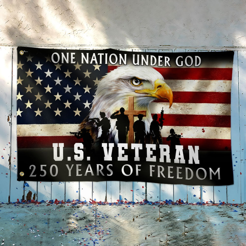 250th Anniversary US Flag with Grommets, Semiquincentennial 1776-2026, Double-Sided Canvas