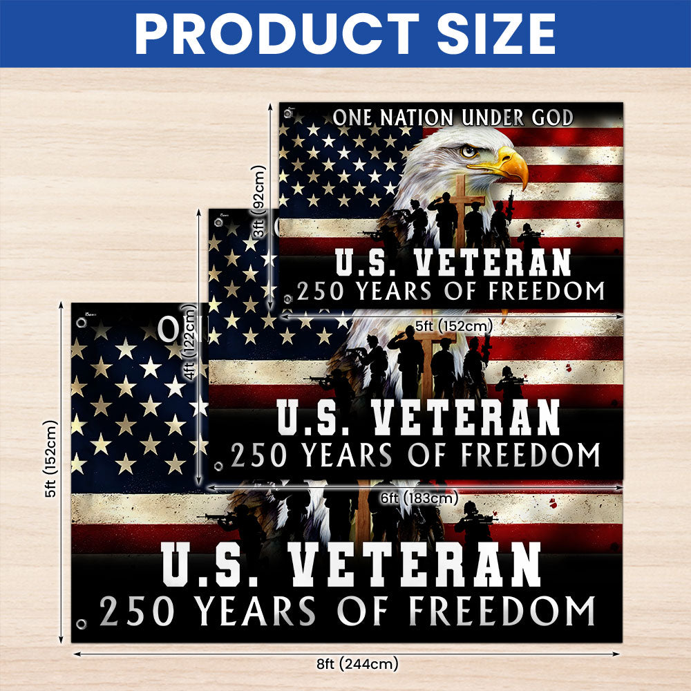 250th Anniversary US Flag with Grommets, Semiquincentennial 1776-2026, Double-Sided Canvas