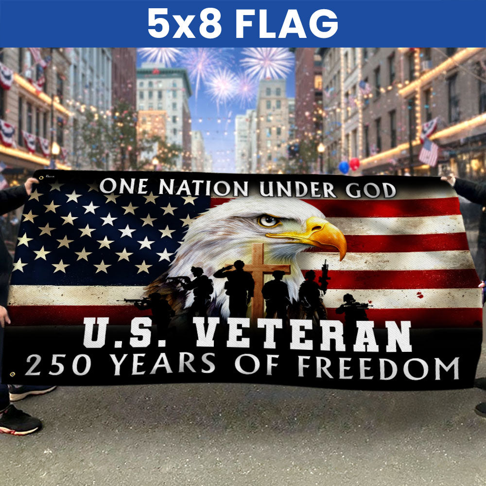 250th Anniversary US Flag with Grommets, Semiquincentennial 1776-2026, Double-Sided Canvas