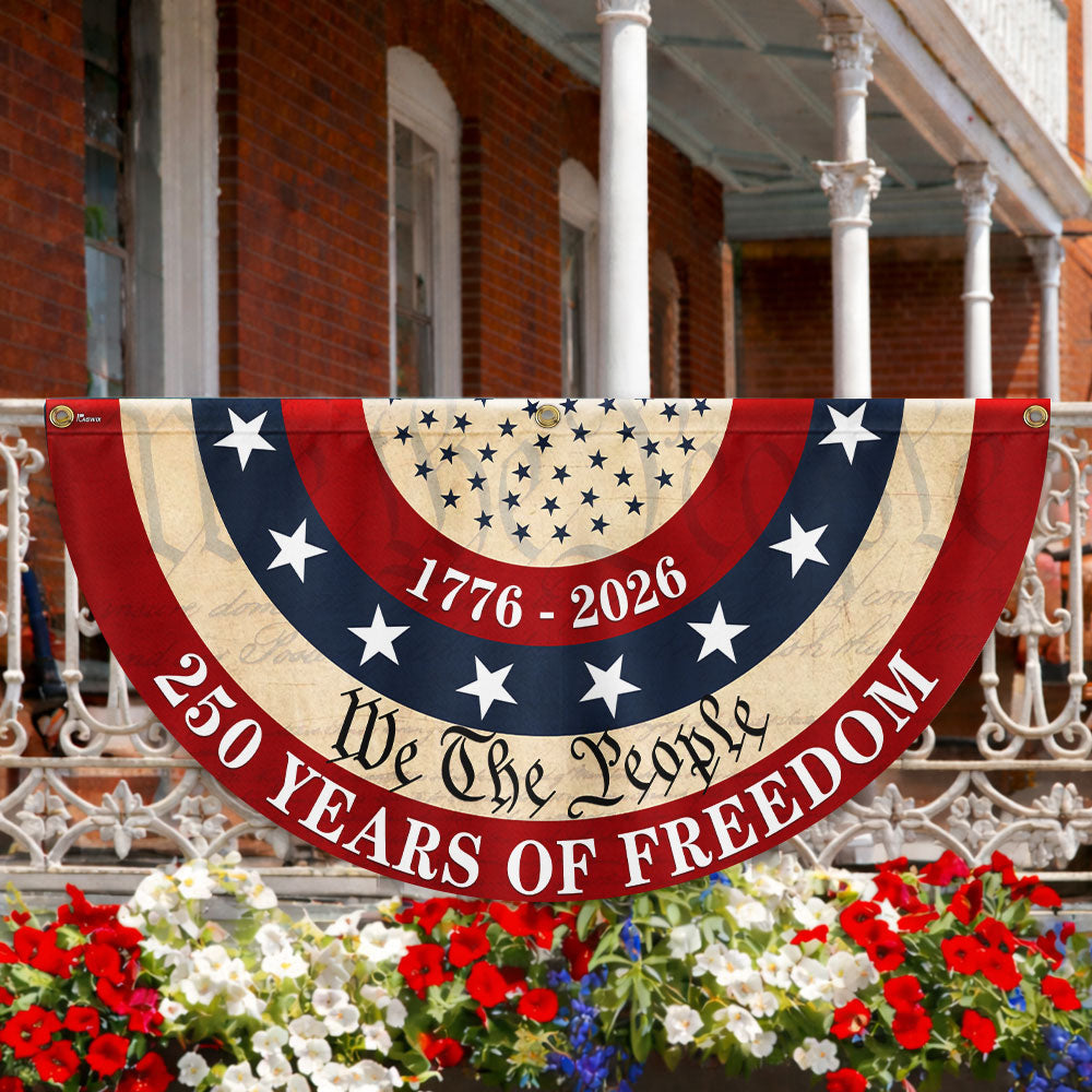 Vintage We The People 250 Fan Flag for 1776-2026 Anniversary