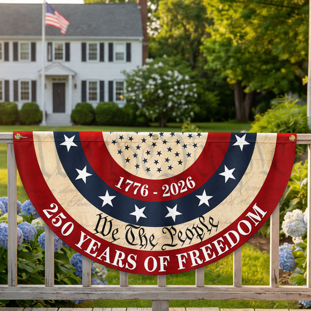 Vintage We The People 250 Fan Flag for 1776-2026 Anniversary