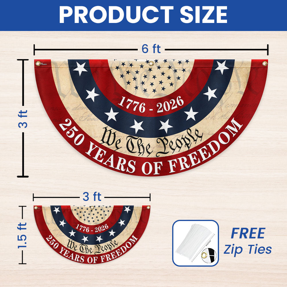 Vintage We The People 250 Fan Flag for 1776-2026 Anniversary
