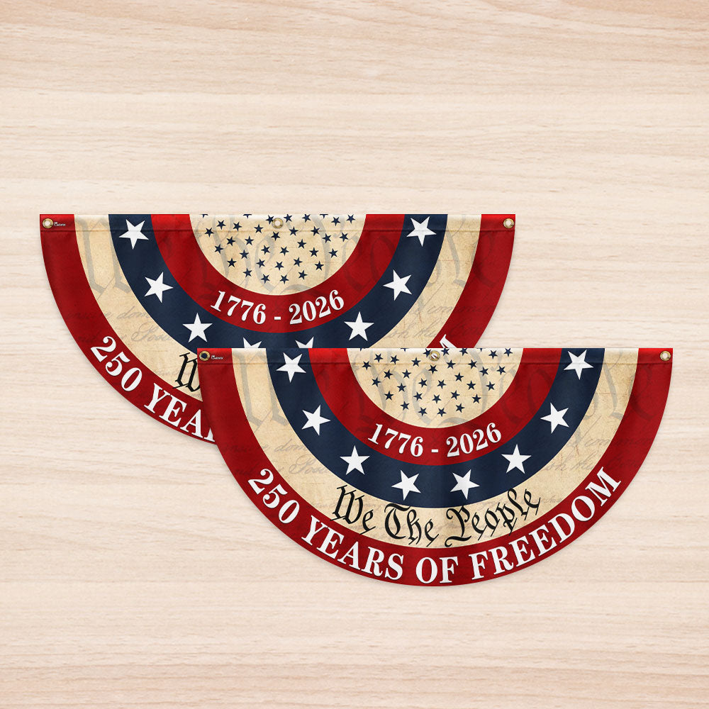 Vintage We The People 250 Fan Flag for 1776-2026 Anniversary