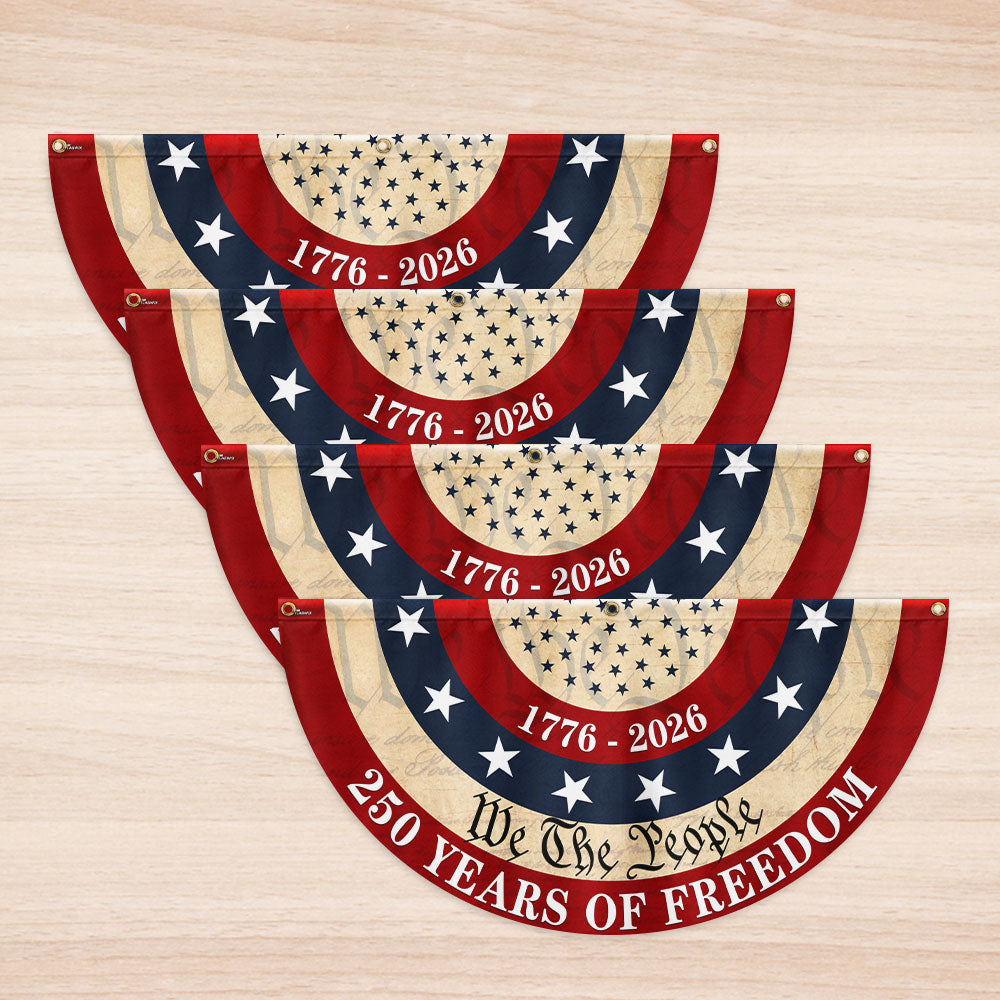 Vintage We The People 250 Fan Flag for 1776-2026 Anniversary