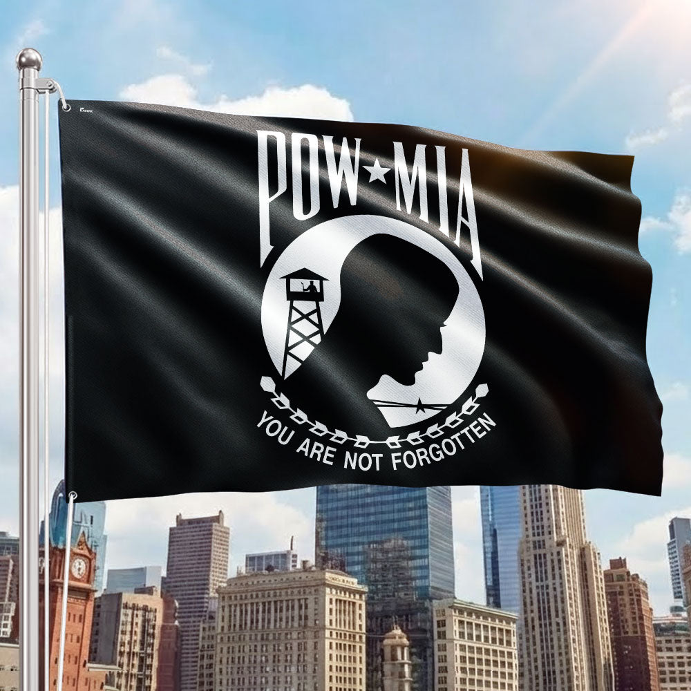 Patriotic POW/MIA Grommet Flag - You Are Not Forgotten, Canvas, Double-Sided