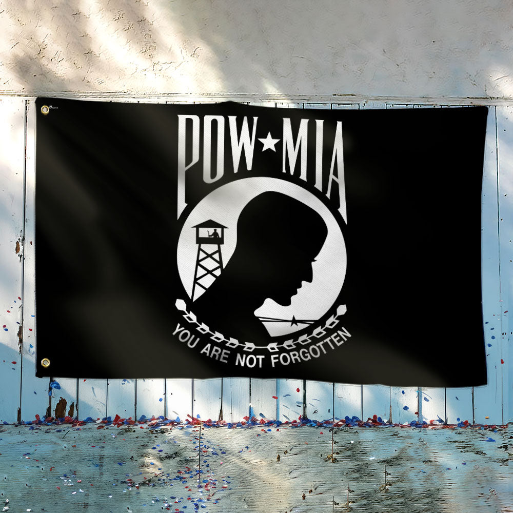 Patriotic POW/MIA Grommet Flag - You Are Not Forgotten, Canvas, Double-Sided