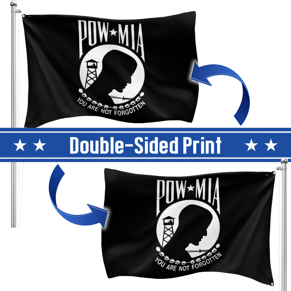 Patriotic POW/MIA Grommet Flag - You Are Not Forgotten, Canvas, Double-Sided